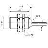 DPI M18 PNP NO P5mm noyé 35mm Laiton 10-30Vdc / Câble 3m PUR - BES M18ME-PSC50B-BP03 (BES05EM)