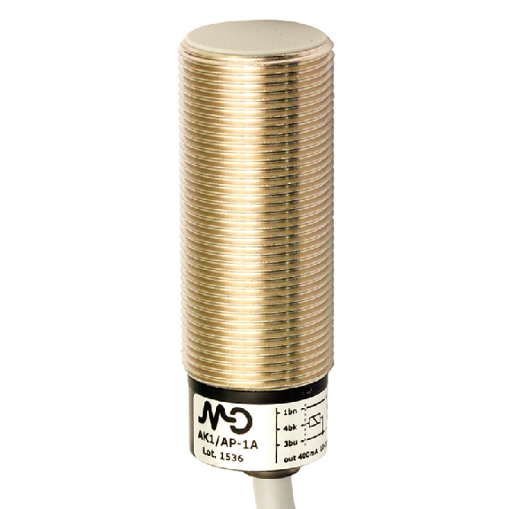 DPI M18 PNP NO P5mm noyé 50(39.5)mm Laiton 10-30Vdc Câble 2m PVC - AK1/AP-1A-Lire la description