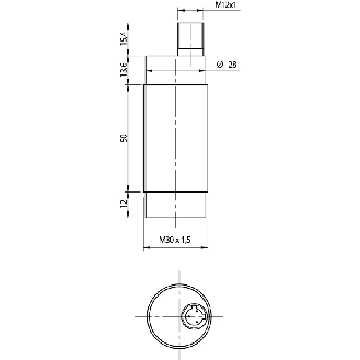 DPC M30 2 fils AC NO/NF P4-25mm non noyé Inox 20-253V 1/2"-20UNF - C30M/00-2E-Lire la description