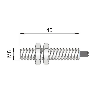 DPM M08 REED NO+NF noyé lg40mm Laiton 150VAC/DC / Câble 2m PVC - SMC-08 S