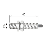 DPM M08 REED NO+NF noyé lg40mm Laiton 150VAC/DC / Câble 2m PVC - SMC-08 S