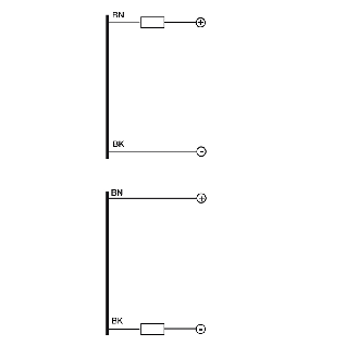 DPI M18 2 fils DC NO P8mm noyé 50(39.5)mm Laiton 10-30Vdc C2m PVC - AK1/A0-3A-Lire la description