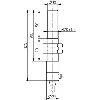 DPM Ex M20 REED inverseur Pmax.30mm non noyé Laiton, câble 5m - 1179277 | Ex RC M20 1W - 5m