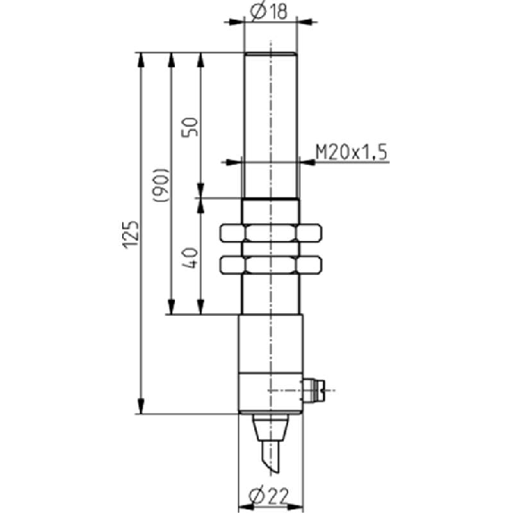 DPM Ex M20 REED inverseur Pmax.30mm non noyé Laiton, câble 5m - 1179277 | Ex RC M20 1W - 5m-Lire la description