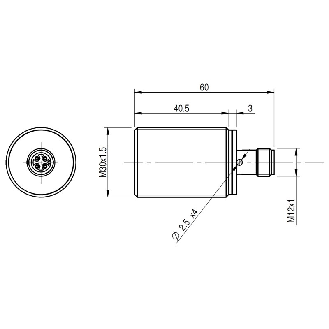 DPI M30 NPN NO P10mm noyé 44(40.5)mm Laiton M12 4P - AT6/AN-1H-Lire la description