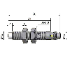 DPC M08 PNP NO P2mm non noyé 50(37)mm Inox 10-35Vdc / M08A 3P - KAS-80-A21-S-M8-PTFE/VAb-Y7-1-HP