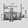 DPC Ex M32 PNP NO+NF P15mm noyé 72(52)mm Inox / M12 4P - KAS-80-30-A-M32-PTFE/VAb-Y10-1-1/2D, ATEX