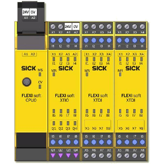 Package Flexi-Soft 24E/4S (simple voie) CPU0 + XTIO + 2 x XTDI + MPL - FlexiSoft Maxi PACK-Lire la description