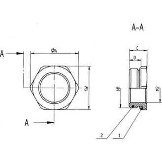 Réducteur hexagonal laiton SKINDICHT MR-M 75x1,5/63x1,5 6kt. - 52101979 | SKINDICHT MR-M 75x1,5/63x1,5 6kt.-Lire la description