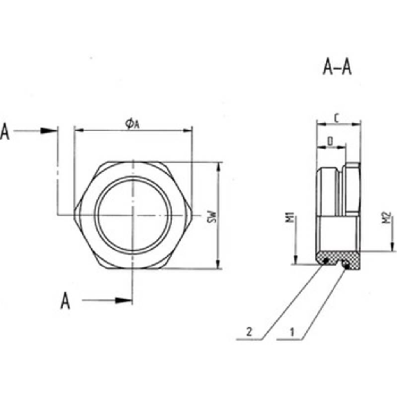 Réducteur hexagonal laiton SKINDICHT MR-M 75x1,5/63x1,5 6kt. - 52101979 | SKINDICHT MR-M 75x1,5/63x1,5 6kt.-Lire la description