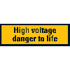 Warnschild High voltage danger..., praxisb., Folie, selbstklebend, 37x105mm Warnschild High voltage danger..., praxisb., Folie, selbstklebend, 37x105mm