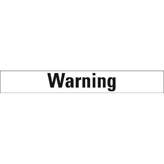 Signalwort Warning, Folie, selbstklebend, 26x10mm, 20/Bogen, GHS-Verordnung-Lire la description
