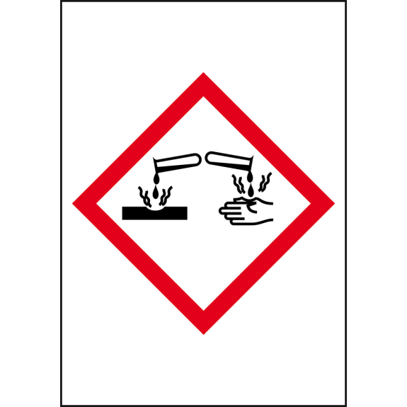 Gefahrensymbol Ätzwirkung GHS 05, Folie, selbstklebend, 70x100mm, 6/Bogen, GHS-Verordnung Gefahrensymbol Ätzwirkung GHS 05, Folie, selbstklebend, 70x100mm, 6/Bogen, GHS-Verordnung-Beschreibung lesen