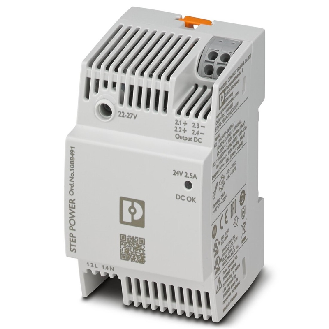 Alim. à découpage 24VDC 2,5A 60W, 1PH 100-240VAC, Rail DIN, Push-in - STEP3-PS/1AC/24DC/2.5/PT-Lire la description