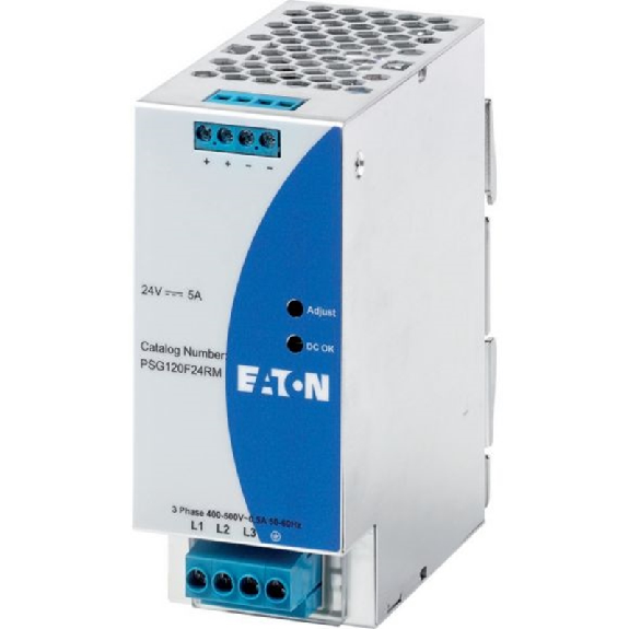 Alim. à découpage 24VDC 5A 120W, 3PH 320-600VAC - PSG120F24RM Alim. à découpage 24VDC 5A 120W, 3PH 320-600VAC - PSG120F24RM-Lire la description