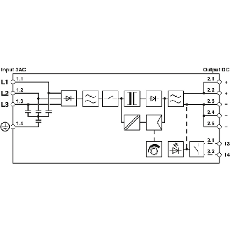 Alim. à découpage 72VDC 14A 1008W, 3PH 400-500VAC, Push-in - TRIO-PS-2G/3AC/72DC/14-Lire la description