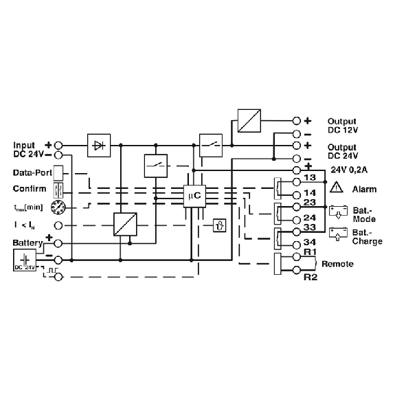 Alimentation secourue Entrée 24VDC / Sortie 24VDC - 10A et 12VDC / 5A - QUINT-UPS/ 24DC/12DC/5/24DC/10-Lire la description