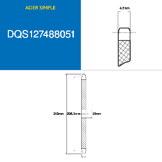 CMW - Disco pretaladrado - Acero - Diente único - 083 - 51 dientes - Paso 12.7 x 4.88 mm con agujero de 20 mm-Leer más