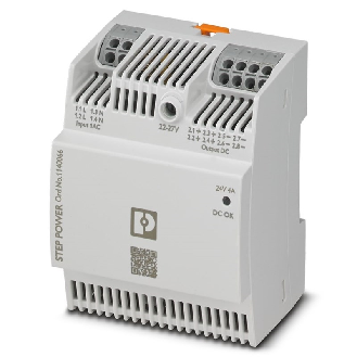 Alim. à découpage 24VDC 4A 96W, 1PH 100-240VAC, Rail DIN, Push-in - STEP3-PS/1AC/24DC/4/PT-Lire la description