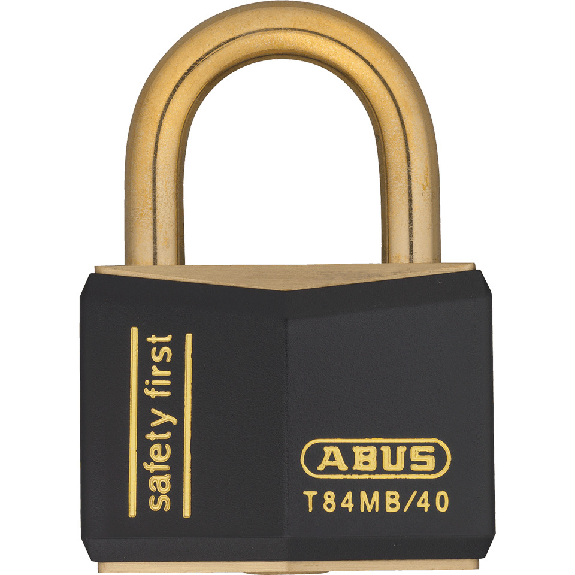 ABUS Vorhängeschloss, schwarz, verschiedenschl., Kunststoffummantelung, 2 Schlüsseln-Beschreibung lesen