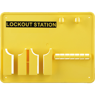 Lockout Station, Typ 2, ohne Inhalt, gelb, Kunststoff, 390x290x55mm-Beschreibung lesen