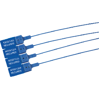 Sicherheits-Zugplombe TEN-LOK 1, blau, Nylon, Einsatzlänge 260mm, Ø 2mm, 1000/VE-Beschreibung lesen