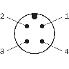 Détecteur de contraste PNP P=50mm ±30mm Laser rouge LO/DO / M12 4P+C0.3m - KTM-LP22182P