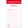 Qualitätsanhänger Qualitätskontrolle-Gesperrt, Karton, 80x150mm, 50/VE Qualitätsanhänger Qualitätskontrolle-Gesperrt, Karton, 80x150mm, 50/VE