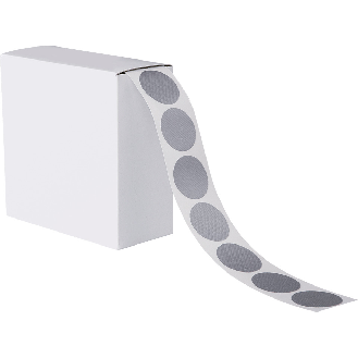 Ronden im Spenderkarton, silber, Gewebefolie, Ø 30mm, 300/Rolle-Beschreibung lesen