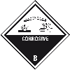 Verpackungskennzeichen Kl.8 Corrosive, Folie, seewasserbeständig, 100x100mm, 500/Rolle, IMDG-Code, GGVSEB, ADR