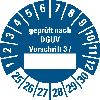 Prüfplakette,gepr.n.DGUV Vorschr.3,25-30,blau,Folie,selbstklebend,Ø 30mm,10/BOG Prüfplakette,gepr.n.DGUV Vorschr.3,25-30,blau,Folie,selbstklebend,Ø 30mm,10/BOG
