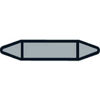 Rohrleitungs-Einzeletikett, zum Beschriften, grau, Folie, 17x75mm, 80/Heft-Beschreibung lesen