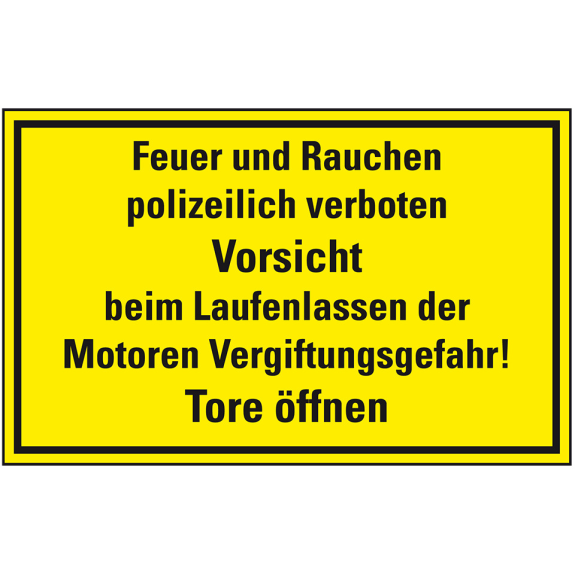 Hinweisschild Vorsicht beim Laufenlassen der Motoren..., Kunststoff, 200x300mm Hinweisschild Vorsicht beim Laufenlassen der Motoren..., Kunststoff, 200x300mm-Beschreibung lesen