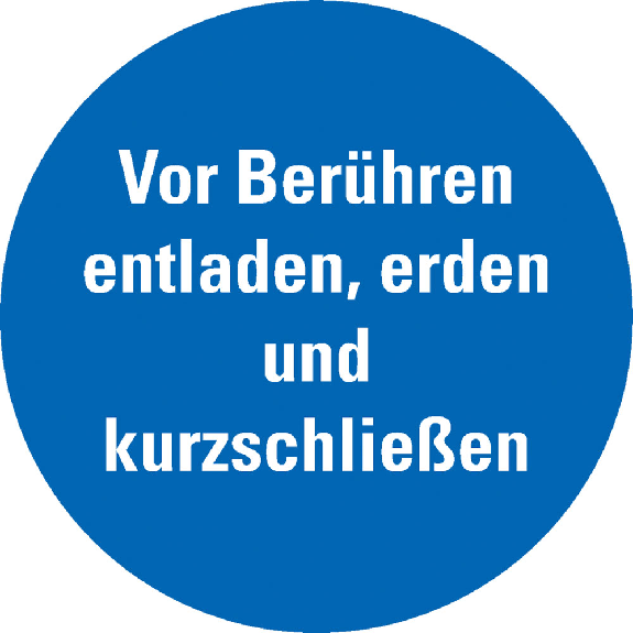 Gebotsschild Vor Berühren entladen erden..., praxisbewährt, Folie, Ø 100mm Gebotsschild Vor Berühren entladen erden..., praxisbewährt, Folie, Ø 100mm-Beschreibung lesen
