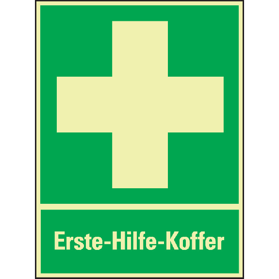 PERMALIGHT power langnachleuchtend Rettungs-Kombi Erste-Hilfe-Koffer, ASR/ISO, Kunststoff, 300x400mm-Beschreibung lesen