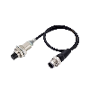 DPI M12 2 fils DC NO P8mm non noyé 38(26)mm Laiton / M12 4P+C0.3m - E2E-X8MD1-M1GJ 0.3M