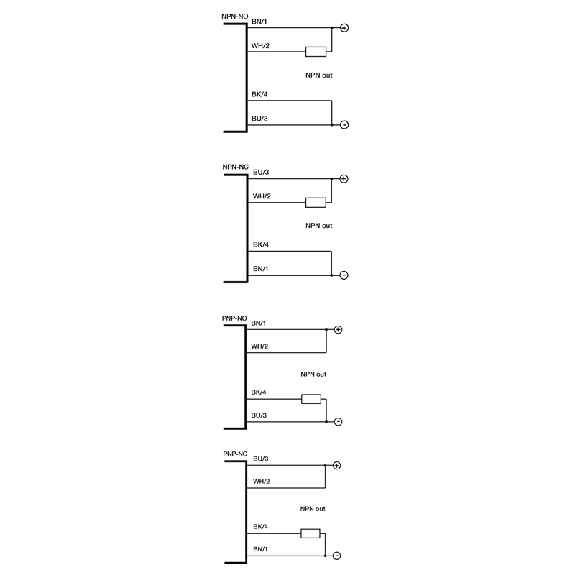 DPI M18 PNP/NPN NO+NF P5mm noyé 72(45)mm Laiton M12 4P - PK3/00-1H-Lire la description