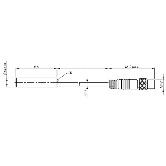 DPI D08 PNP NF P2mm noyé 35,5mm Inox 10-30Vdc / M08 3P+C0.32m PUR - BES 516-3013-G-SA2-S49-00,32 (BES0347)-Lire la description
