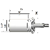 DPC D32 PNP NO+NF P20mm noyé 60(47)mm PTFE / Câble 2m PVC - KAS-80-30/60-A-D32-PTFE-Z02-1-E-HP
