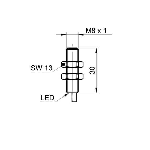 DPI M08 PNP NO P2mm noyé 30mm Acier 10-30Vdc / Câble 2m PUR - IFRM 08P1701/PL-Lire la description