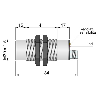 DPC M30 PNP NO+NF P25mm non noyé Plast. 10-55Vdc / M12 4P - SC30SP-CE25 PNP NO+NC H