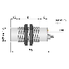 DPC M30 PNP NO+NF P25mm non noyé 78(41)mm Plast. 10-55Vdc / C3m PVC - SC30SP-CE25 PNP NO+NC