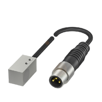 DPI Rect. PNP NO P2mm noyé 8x8x16mm Laiton / M08 3P+C0.33m PUR - BES Q08MFC-PSC20B-EP00,33-GS49 (BES04Z8)-Lire la description