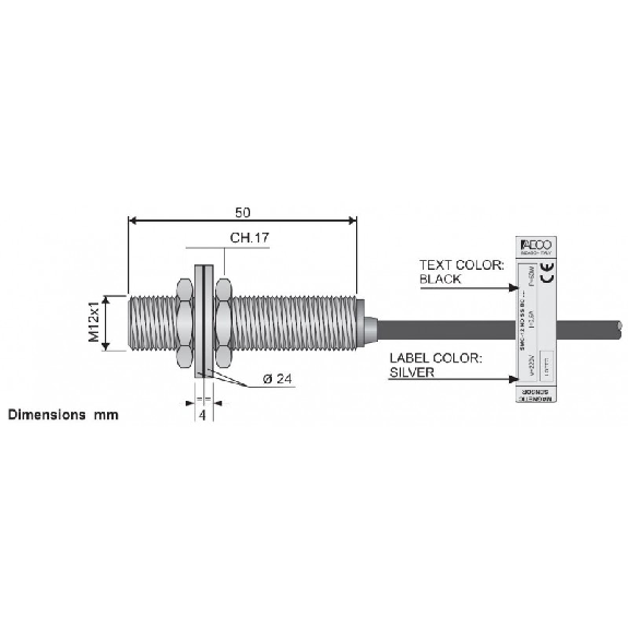 DPM M12 REED NO 200V 0.5A 50W P20mm noyé 50mm Inox / Câble 2m - SMC-12 NO SS BC HF LC2 50W DPM M12 REED NO 200V 0.5A 50W P20mm noyé 50mm Inox / Câble 2m - SMC-12 NO SS BC HF LC2 50W-Lire la description