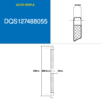 CMW - Disco pretaladrado - Acero - Diente simple - 083 - 55 dientes - Paso 12.7 x 4.88 mm con agujero de 20 mm-Leer más
