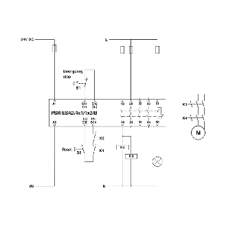Relais de sécurité, 4 contacts NO, 1 contact NF - PSR-SCP- 24UC/ESA2/4X1/1X2/B-Lire la description
