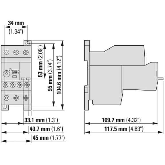 Relais de surcharge, électronique, 1-5A, montage individuel - ZEB32-5/KK Relais de surcharge, électronique, 1-5A, montage individuel - ZEB32-5/KK-Lire la description