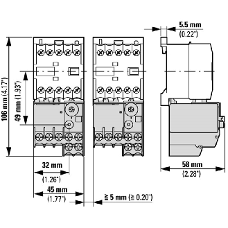 Relais thermique, 1.6-2.4A, 1F+1O - ZE-2,4-Lire la description