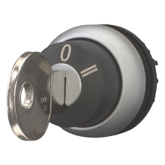 Bouton à clé, à accrochage, 3 positions, Retrait de la clé : I, 0, II - M22-WRS3-GVP Bouton à clé, à accrochage, 3 positions, Retrait de la clé : I, 0, II - M22-WRS3-GVP-Lire la description