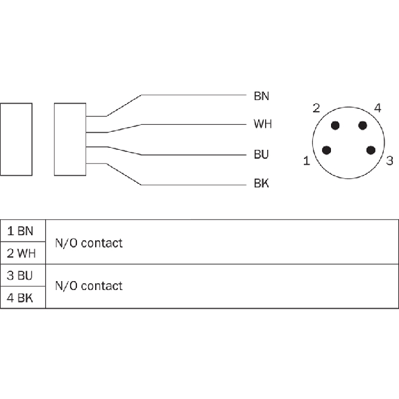 Int.de séc. sans contact magn. Reed Sao=9mm 2NO, câble 3m PVC - RE23-SA03 Int.de séc. sans contact magn. Reed Sao=9mm 2NO, câble 3m PVC - RE23-SA03-Lire la description